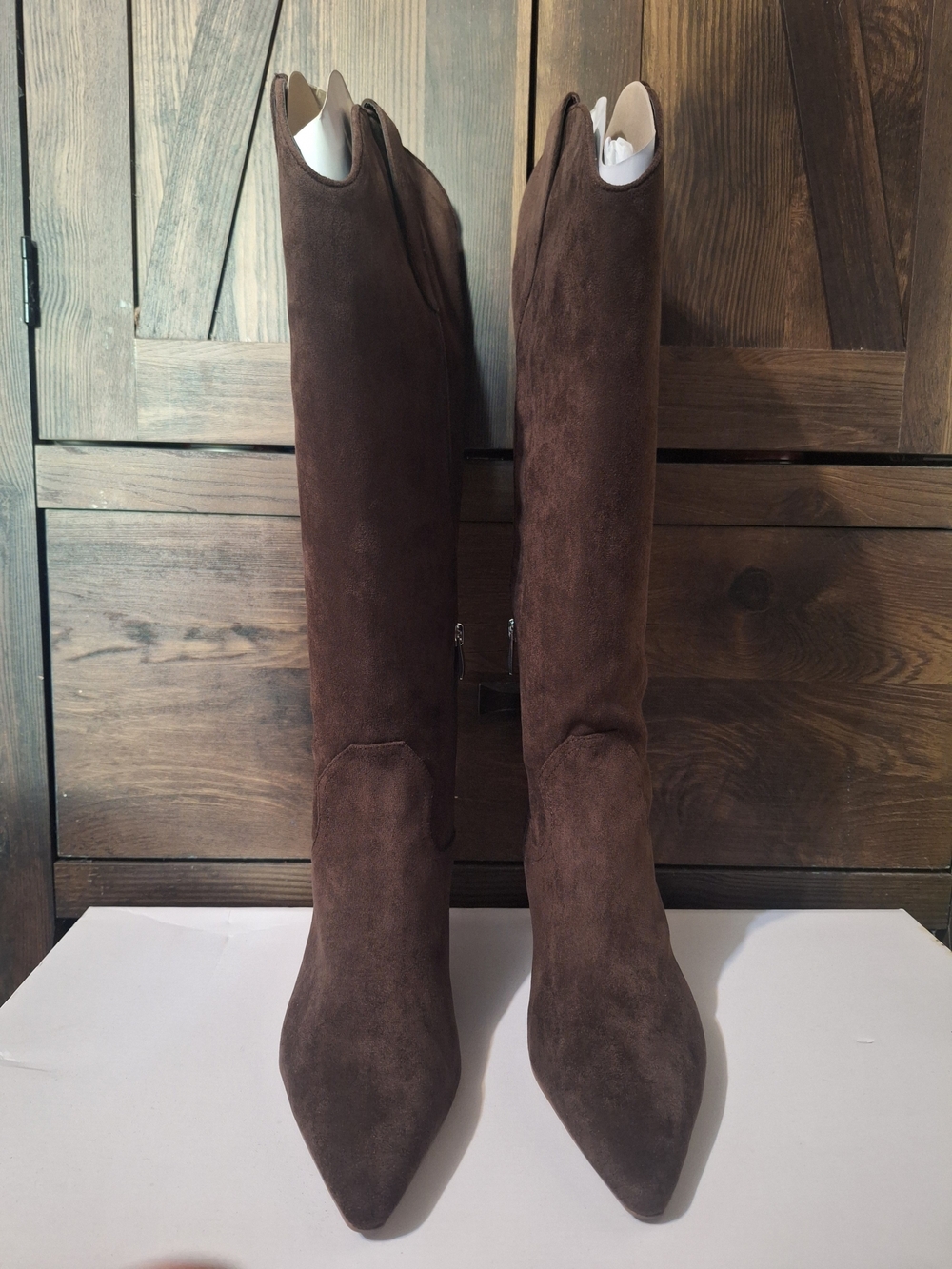 Women's Brown Suede Knee-High Boots By Steven New York